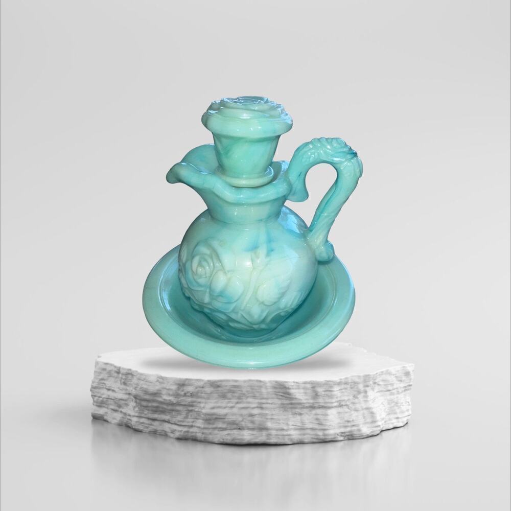Jadite Avon Skin-so-Soft vintage Oil Jar - Picture 4 of 5